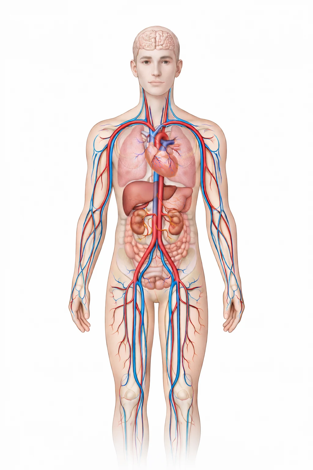 Human anatomy illustration used to navigate cancer care by body area